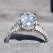Load image into Gallery viewer, Ben Garelick Oval Hidden Halo Diamond Engagement Ring with Pear Cut Sides
