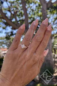 Ben Garelick Princess Cut Compass Set Moonglow Diamond Engagement Ring