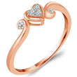 Load image into Gallery viewer, Ben Garelick Rose Gold Heart Shape Swirl Promise Ring
