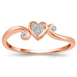 Load image into Gallery viewer, Ben Garelick Rose Gold Heart Shape Swirl Promise Ring
