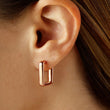 Load image into Gallery viewer, Ben Garelick Rose Gold Square Shape High Polish Small Hoop Earrings
