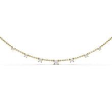 Load image into Gallery viewer, Ben Garelick Round Cut Graduating Diamond Station Necklace
