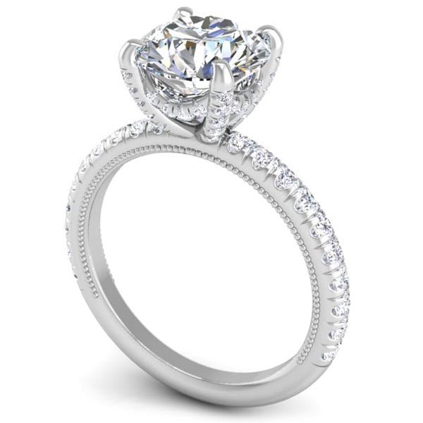 Gabriel's Zaira Engagement Ring with a Large Three Carat Oval Center – Ben  Garelick