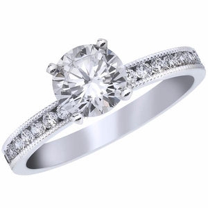Ben Garelick Royal Celebration "Magnolia" Channel Set Diamond Engagement Ring