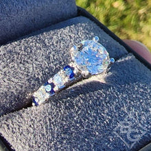 Load image into Gallery viewer, Ben Garelick Sapphire &amp; Diamond Shared Prong Engagement Ring
