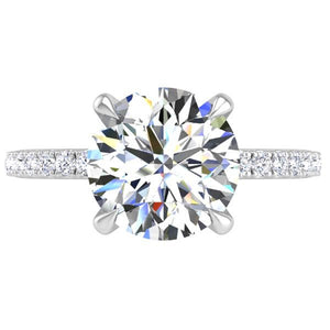 Ben Garelick Sargus Classic Large Center Round Diamond Shared Prong Engagement Ring