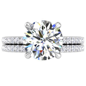Ben Garelick Sargus Classic Large Center Round Diamond Shared Prong Engagement Ring