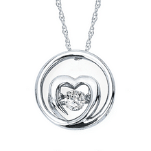 Load image into Gallery viewer, Ben Garelick Shimmering Diamond Circle Heart Pendant
