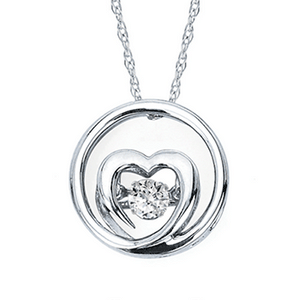 Ben Garelick Shimmering Diamond Circle Heart Pendant