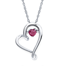 Load image into Gallery viewer, Ben Garelick &quot;Shimmering Heart&quot; Ruby Heart Pendant
