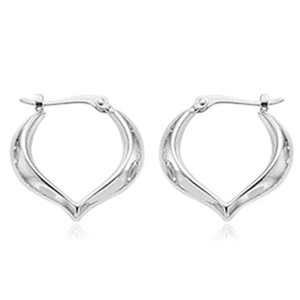 Small 14k Rose Gold Heart Shaped Tube Hoop Earrings.60 In (16mm) (2mm Tube)  : Amazon.ca: Clothing, Shoes & Accessories
