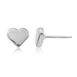 Load image into Gallery viewer, Ben Garelick Sterling Silver High Polished Flat Heart Stud Earrings
