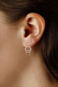 Ben Garelick Sterling Silver Small Multi Link Drop Earrings