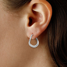 Load image into Gallery viewer, Ben Garelick Sterling Silver Small Wavy Hoop Earrings
