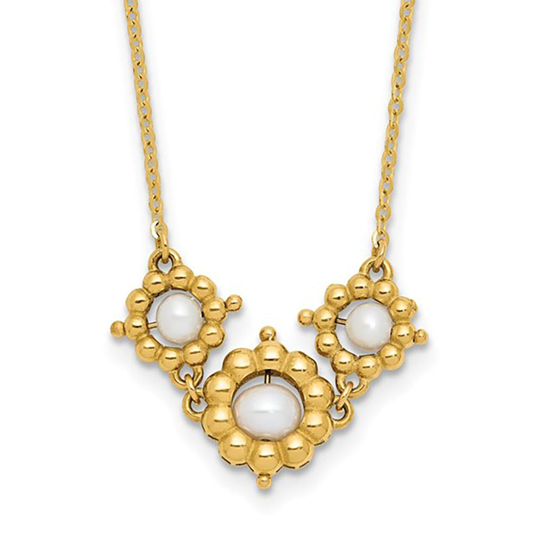 Ben Garelick Three Pearl Beaded Necklace