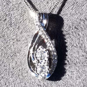 Ben Garelick Two Stone "Lourdes" Diamond Swirl Pendant