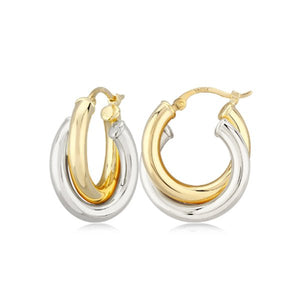 Ben Garelick Two-Tone Gold Double Hoop Earrings