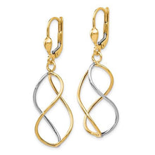 Load image into Gallery viewer, Ben Garelick Two-Tone Gold Open Twist Dangle Earrings
