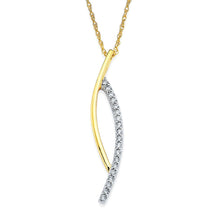 Load image into Gallery viewer, Ben Garelick Two-Tone White &amp; Yellow Gold Open Bypass Diamond Pendant
