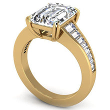Load image into Gallery viewer, Ben Garelick Venus Tapered Channel Set Emerald Cut Diamond Engagement Ring
