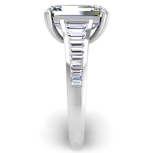 Ben Garelick Venus Tapered Channel Set Emerald Cut Diamond Engagement Ring