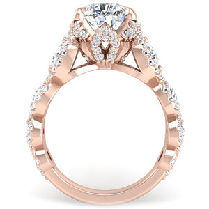Ben Garelick Whitney Large Pear Cut Diamond Engagement Ring with Marquise Shaped Details