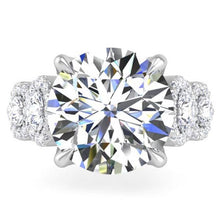 Load image into Gallery viewer, Ben Garelick Whitney Large Round Diamond Engagement Ring with Marquise Shaped Details
