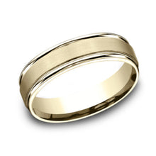 Load image into Gallery viewer, Benchmark Comfort-Fit Gold Satin Finish Wedding Band
