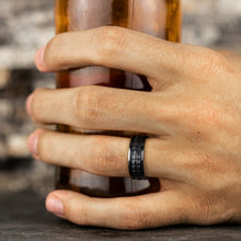 Load image into Gallery viewer, Benchmark &quot;The Dundee&quot; 8MM Black Titanium Wedding Band
