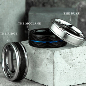 Benchmark "The McClane" 8MM Black Cobalt Wedding Band