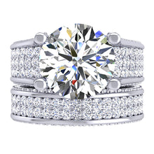 Load image into Gallery viewer, BGLG Cobble Hill 4.0 Carat Round Lab-Grown Tension Style Diamond Engagement Ring

