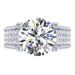 BGLG Cobble Hill 4.0 Carat Round Lab-Grown Tension Style Diamond Engagement Ring