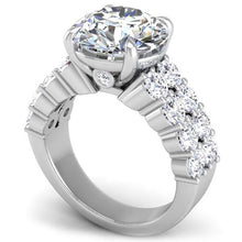 Load image into Gallery viewer, BGLG Getty 5.75 Carat Round Lab-Grown Two-Row Diamond Engagement Ring
