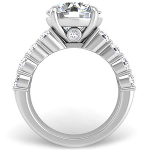 BGLG Getty 5.75 Carat Round Lab-Grown Two-Row Diamond Engagement Ring