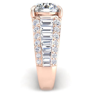 BGLG Montauk 5.50 Carat Round & Baguette Lab-Grown Diamond Engagement Ring