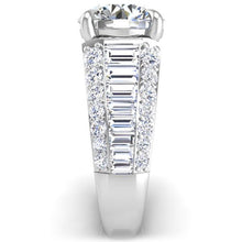 Load image into Gallery viewer, BGLG Montauk 5.50 Carat Round &amp; Baguette Lab-Grown Diamond Engagement Ring
