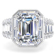 Load image into Gallery viewer, BGLG Tribeca 4.5 Carat Emerald Cut Lab-Grown Diamond Halo Baguette Engagement Ring

