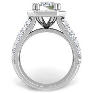 BGLG Tribeca 4.5 Carat Emerald Cut Lab-Grown Diamond Halo Baguette Engagement Ring