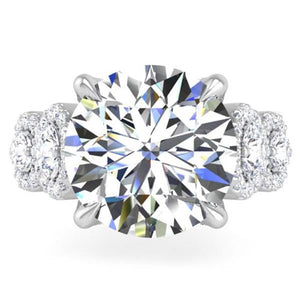 BGLG Whitney 6.2 Carat Round Lab-Grown Diamond Engagement Ring with Marquise Shaped Details