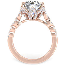 Load image into Gallery viewer, BGLG Whitney II 4.59 Carat Round Lab-Grown Diamond Engagement Ring with Marquise Shaped Details
