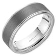 Load image into Gallery viewer, Bleu Royale Frosted Grey Tantalum Wedding Band with High Polished Edging

