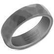 Load image into Gallery viewer, Bleu Royale Grey Frosted Hammered Tantalum Wedding Band
