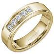 Load image into Gallery viewer, Bleu Royale Yellow Gold Sandpaper Center Diamond Wedding Band
