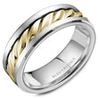 Load image into Gallery viewer, Bleu Royale Two Tone Gold Rope Twist Textured Wedding Band

