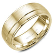 Load image into Gallery viewer, Bleu Royale Yellow Gold Wedding Band with Sandpaper Top
