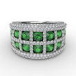 Load image into Gallery viewer, Bold and Beautiful Emerald and Diamond Ring
