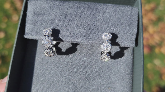 Gabriel Lusso Diamond Cluster Huggie Earrings in Earring Box