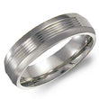 Load image into Gallery viewer, CrownRing 6MM Titanium Machined Cut Center Wedding Band
