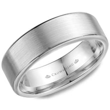 Load image into Gallery viewer, CrownRing 7MM Wide Brushed Center Wedding Band
