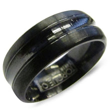 Load image into Gallery viewer, CrownRing 8MM Black Titanium Carved Center Wedding Band
